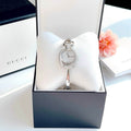  Shop Authentic Gucci Horsebit Collection Diamonds Mother of Pearl Dial Silver Steel Strap Watch For Women - YA139505 - Luxxuri
