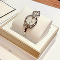  Shop Authentic Gucci Horsebit Collection Diamonds Mother of Pearl White Dial Silver Steel Strap Watch For Women - YA139504 - Luxxuri
