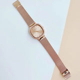  Shop Authentic Guess Tapestry Diamonds Rose Gold Dial Rose Gold Mesh Bracelet Watch for Women - GW0354L3 - Luxxuri