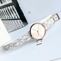  Shop Authentic Michael Kors Jayne Three Hand Rose Gold Dial White Leather Strap Watch For Women - MK7128 - Luxxuri