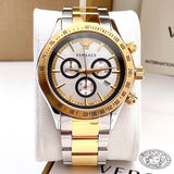  Shop Authentic Versace Classic Chronograph Quartz Silver Dial Two Tone Steel Strap Watch For Men - VEV700519 - Luxxuri