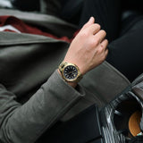  Shop Authentic Versace Hellenyium Quartz Black Dial Gold Steel Strap Watch For Men - VE3A00820 - Luxxuri