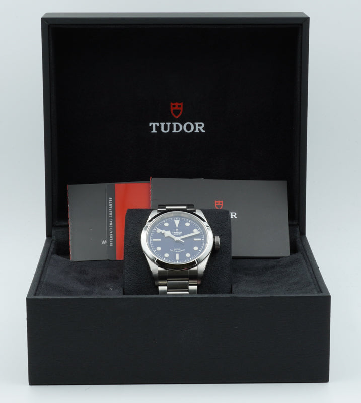 Tudor Black Bay Automatic Blue Dial Silver Steel Strap Watch for Men - M79540-0004