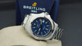  Shop Authentic Breitling Avenger Automatic GMT 45 Blue Dial Silver Steel Strap Watch for Men - A32395101C1A1 - Luxxuri