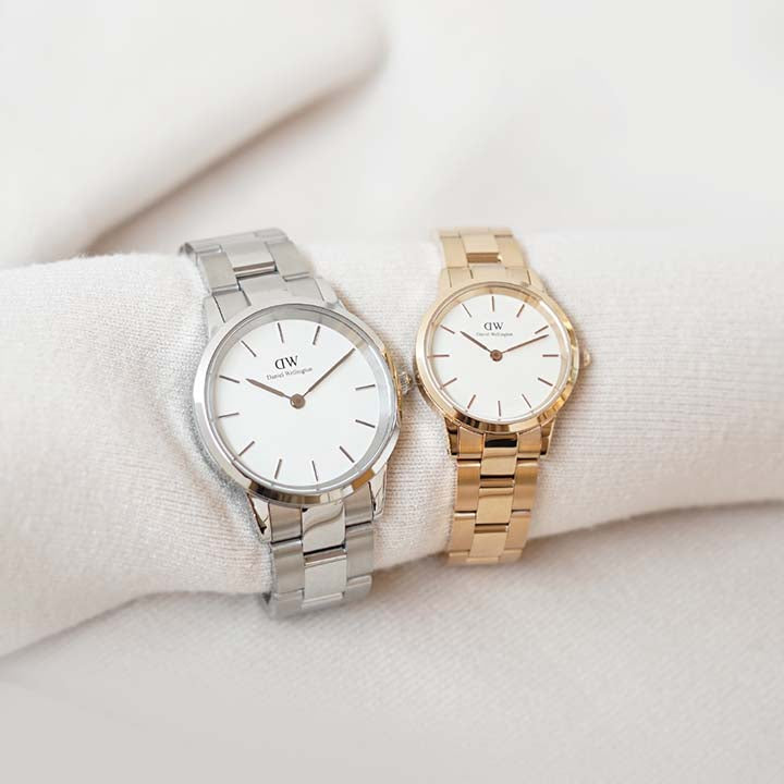  Shop Authentic Daniel Wellington Iconic Link White Dial Silver Steel Strap Watch for Women - DW00100203 - Luxxuri