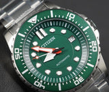  Shop Authentic Citizen Promaster Mechanical Green Dial Silver Steel Strap Watch For Men - NJ0129-87X - Luxxuri