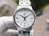  Shop Authentic Tissot T Classic Automatic III Day Date White Dial Silver Steel Strap Watch for Men - T065.930.11.031.00 - Luxxuri