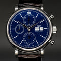  Shop Authentic IWC Portofino Chronograph Blue Dial Black Leather Strap Watch for Men - IW391023 - Luxxuri