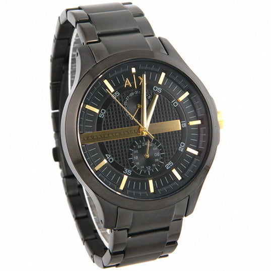  Shop Authentic Armani Exchange Hampton Chronograph Black Dial Black Steel Strap Watch For Men - AX2121 - Luxxuri