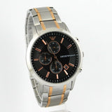 Shop Authentic Emporio Armani Renato Chronograph Black Dial Two Tone Steel Strap Watch For Men - AR11165 - Luxxuri