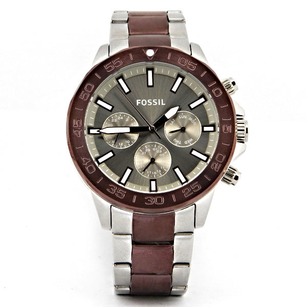  Shop Authentic Fossil Bannon Multifunction Brown Dial Two Tone Steel Strap Watch for Men - BQ2502 - Luxxuri