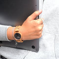  Shop Authentic Daniel Wellington Iconic Link Black Dial Rose Gold Steel Strap Watch for Women - DW00100212 - Luxxuri