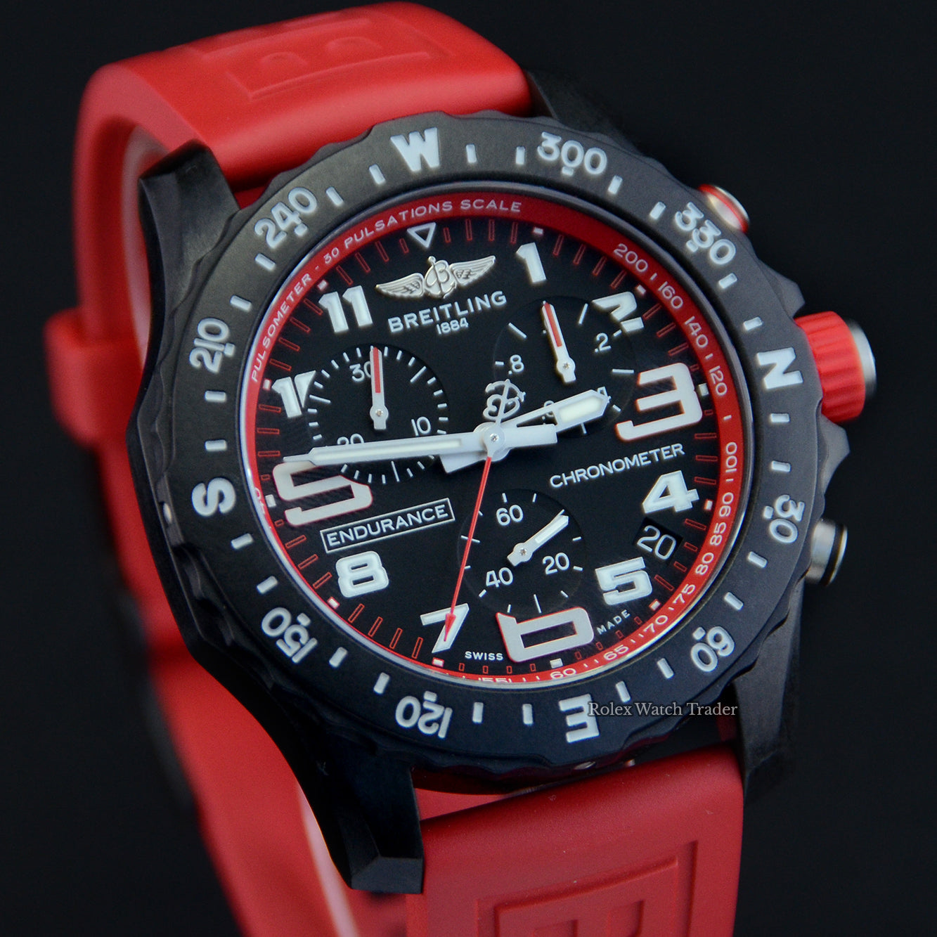  Shop Authentic Breitling Endurance Pro Black Dial Red Rubber Strap Watch for Men - X82310D91B1S1 - Luxxuri