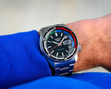  Shop Authentic Seiko 5 Sports SKX Series Regatta Timer Retro Blue Dial Silver Steel Strap Watch For Men - SRPK13K1 - Luxxuri