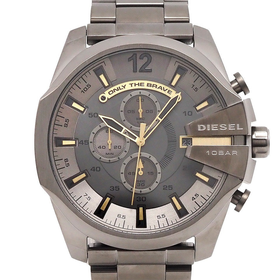  Shop Authentic Diesel Mega Chief Chronograph Grey Dial Grey Steel Strap Watch For Men - DZ4466 - Luxxuri