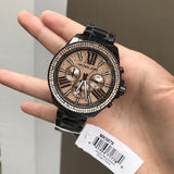  Shop Authentic Michael Kors Wren Chronograph Gold Diamonds Dial Black Steel Strap Watch for Women - MK5879 - Luxxuri