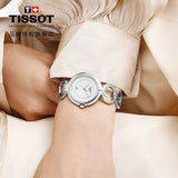  Shop Authentic Tissot T Trend Flamingo Mother of Pearl Dial Silver Steel Strap Watch for Women - T094.210.11.116.00 - Luxxuri