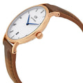  Shop Authentic Daniel Wellington Dapper Durham White Dial Brown Leather Strap Watch For Women - DW00100113 - Luxxuri