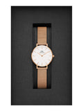 Shop Authentic Daniel Wellington Classic Petite White Dial Rose Gold Mesh Bracelet Watch For Women - DW00100219 - Luxxuri