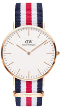  Shop Authentic Daniel Wellington Classic Canterbury White Dial Two Tone Nylon Strap Watch For Men - DW00100002 - Luxxuri