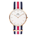  Shop Authentic Daniel Wellington Classic Canterbury White Dial Two Tone Nylon Strap Watch For Men - DW00100002 - Luxxuri