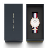  Shop Authentic Daniel Wellington Classic Cambridge White Dial Two Tone NATO Strap Watch For Men - DW00100003 - Luxxuri