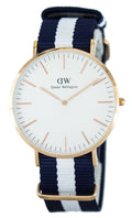  Shop Authentic Daniel Wellington Classic Glasgow White Dial Two Tone NATO Strap Watch for Men - DW00100004 - Luxxuri