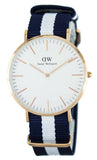  Shop Authentic Daniel Wellington Classic Glasgow White Dial Two Tone NATO Strap Watch for Men - DW00100004 - Luxxuri