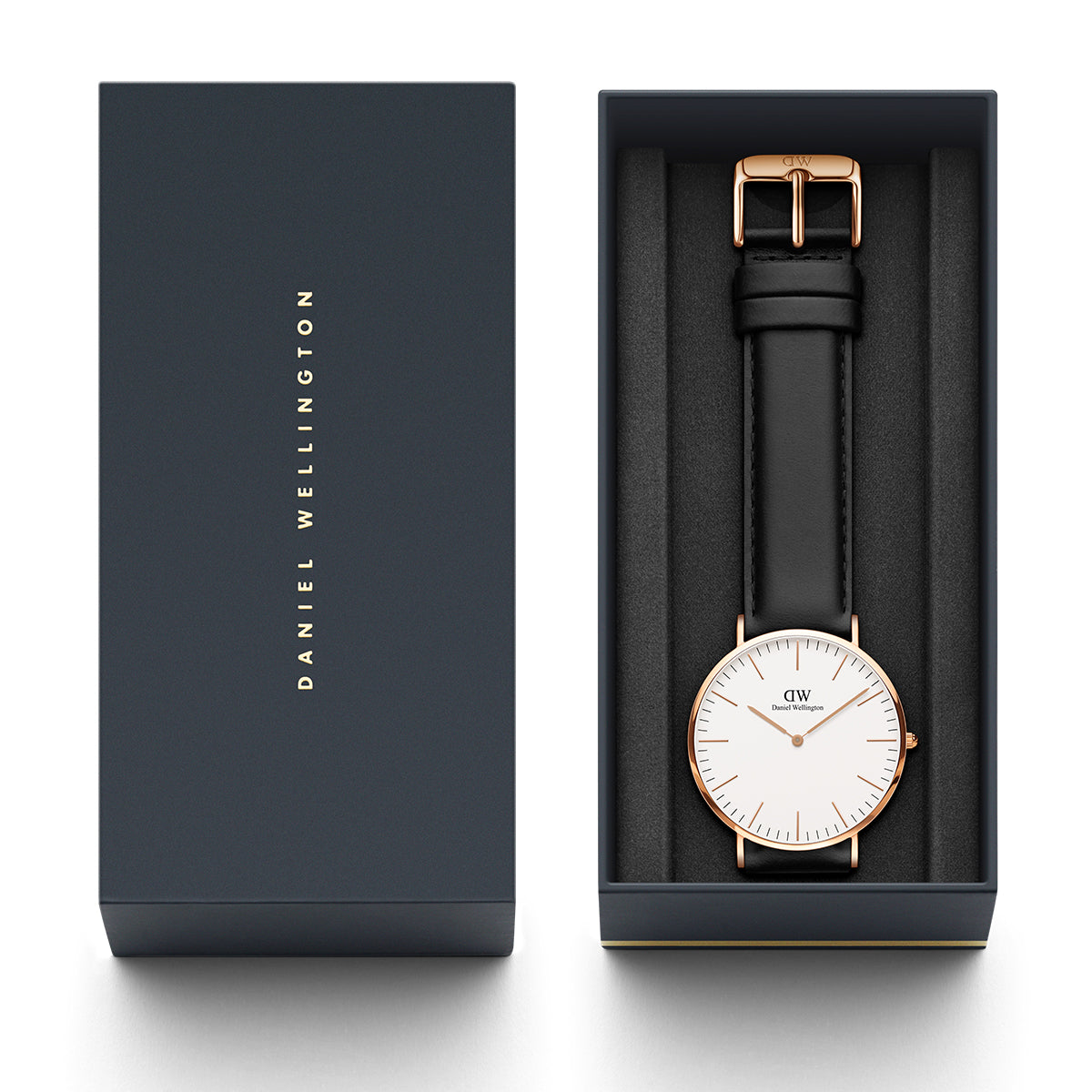  Shop Authentic Daniel Wellington Classic Sheffield White Dial Black Leather Strap Watch For Men - DW00100007 - Luxxuri