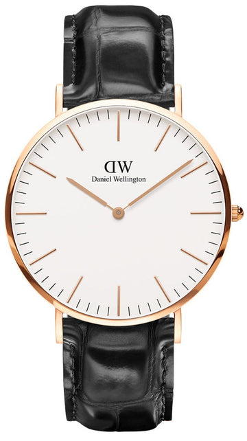  Shop Authentic Daniel Wellington Classic Reading White Dial Black Leather Strap Watch For Men - DW00100014 - Luxxuri