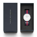  Shop Authentic Daniel Wellington Classic Oxford White Dial Two Tone Nylon Strap Watch For Men - DW00100015 - Luxxuri