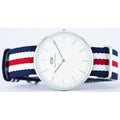  Shop Authentic Daniel Wellington Classic Canterbury White Dial Two Tone Nylon Strap Watch For Men - DW00100016 - Luxxuri