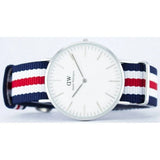  Shop Authentic Daniel Wellington Classic Canterbury White Dial Two Tone Nylon Strap Watch For Men - DW00100016 - Luxxuri