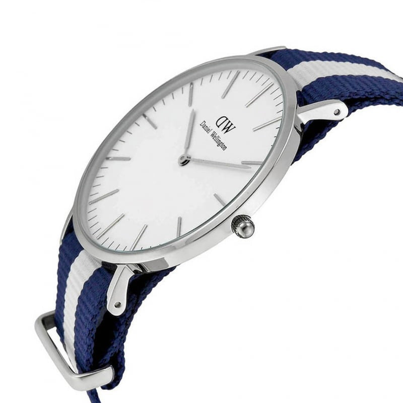  Shop Authentic Daniel Wellington Classic Glasgow White Dial Two Tone NATO Strap Watch For Men - DW00100018 - Luxxuri