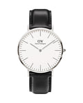  Shop Authentic Daniel Wellington Classic Sheffield White Dial Black Leather Strap Watch For Men - DW00100020 - Luxxuri