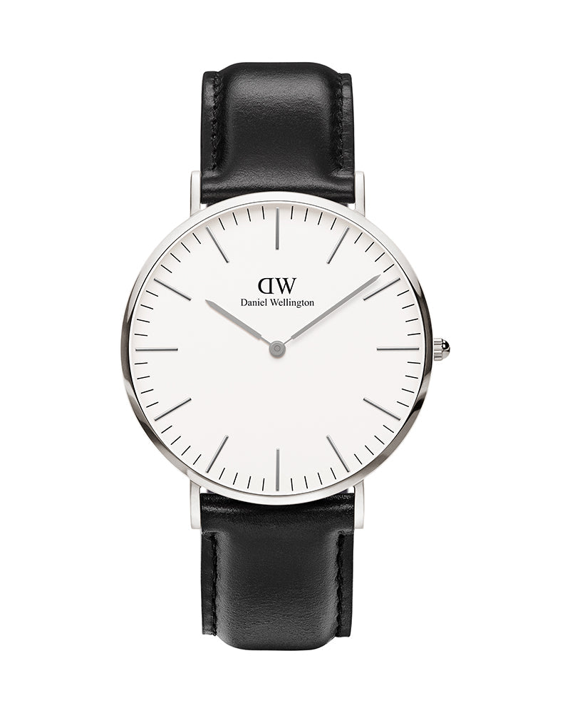  Shop Authentic Daniel Wellington Classic Sheffield White Dial Black Leather Strap Watch For Men - DW00100020 - Luxxuri