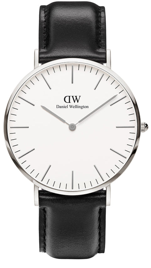  Shop Authentic Daniel Wellington Classic Sheffield White Dial Black Leather Strap Watch  For Men - DW0010003120 - Luxxuri
