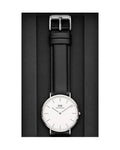  Shop Authentic Daniel Wellington Classic Sheffield White Dial Black Leather Strap Watch  For Men - DW0010003120 - Luxxuri