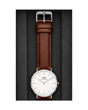  Shop Authentic Daniel Wellington Classic St Mawes White Dial Brown Leather Strap Watch For Men - DW00100021 - Luxxuri