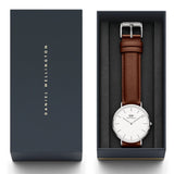  Shop Authentic Daniel Wellington Classic St Mawes White Dial Brown Leather Strap Watch For Men - DW00100021 - Luxxuri