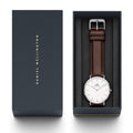  Shop Authentic Daniel Wellington Classic Bristol Quartz White Dial Brown Leather Strap Watch For Men - DW00100023 - Luxxuri