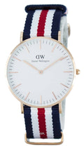  Shop Authentic Daniel Wellington Classic Canterbury White Dial Two Tone NATO Strap Watch For Women - DW00100030 - Luxxuri