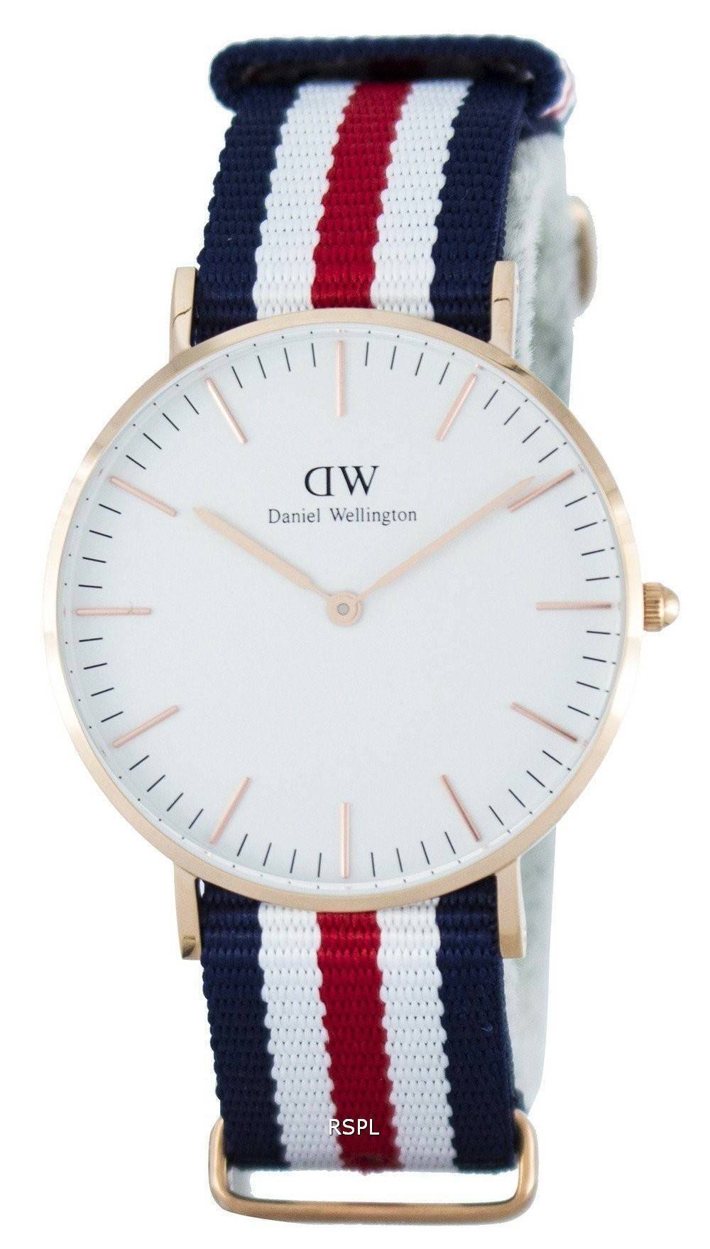 Shop Authentic Daniel Wellington Classic Canterbury White Dial Two Tone NATO Strap Watch For Women - DW00100030 - Luxxuri