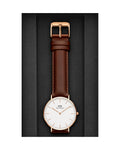  Shop Authentic Daniel Wellington Classic St. Mawes White Dial Brown Leather Strap Watch for Men - DW00100035 - Luxxuri