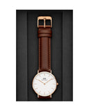  Shop Authentic Daniel Wellington Classic St. Mawes White Dial Brown Leather Strap Watch for Men - DW00100035 - Luxxuri