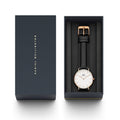  Shop Authentic Daniel Wellington Classic Sheffield White Dial Black Leather Strap Watch for Women - DW00100036 - Luxxuri