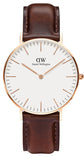 Shop Authentic Daniel Wellington Classic Bristol White Dial Brown Leather Strap Watch For Women - DW00100039 - Luxxuri