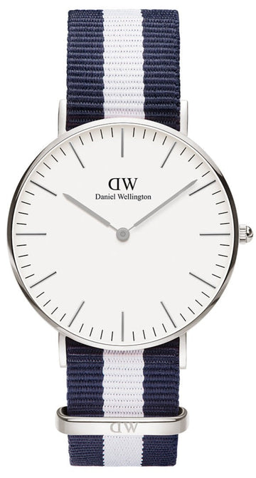  Shop Authentic Daniel Wellington Classic Glasgow White Dial Two Tone NATO Strap Unisex Watch - DW00100047 - Luxxuri