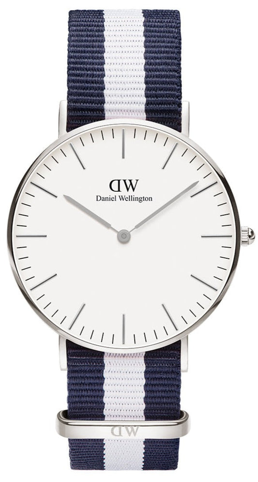  Shop Authentic Daniel Wellington Classic Glasgow White Dial Two Tone NATO Strap Unisex Watch - DW00100047 - Luxxuri