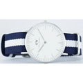  Shop Authentic Daniel Wellington Classic Glasgow White Dial Two Tone NATO Strap Unisex Watch - DW00100047 - Luxxuri